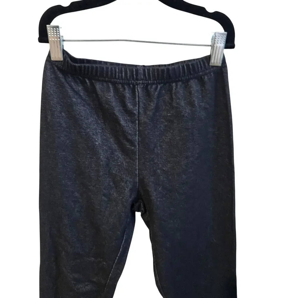 The Children's Place Size 7/8 Dark Blue Faux Denim Look Leggings Casual Everyday